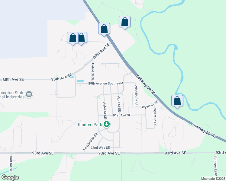 map of restaurants, bars, coffee shops, grocery stores, and more near 8941 Wayne Street Southeast in Tumwater