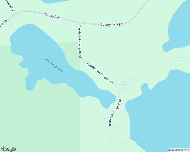 map of restaurants, bars, coffee shops, grocery stores, and more near 4325 Thunder Lake Lodge Drive Northeast in Remer