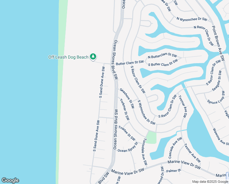 map of restaurants, bars, coffee shops, grocery stores, and more near 787 Ocean Shores Boulevard Southwest in Ocean Shores