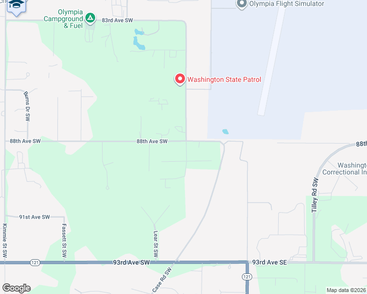 map of restaurants, bars, coffee shops, grocery stores, and more near 505 89th Avenue Southwest in Olympia