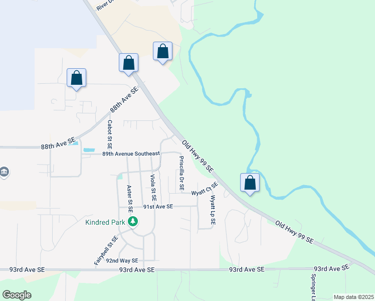 map of restaurants, bars, coffee shops, grocery stores, and more near 8915 Old Highway 99 Southeast in Olympia