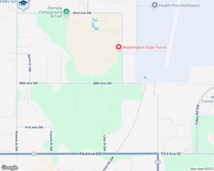 map of restaurants, bars, coffee shops, grocery stores, and more near 819 88th Avenue Southwest in Olympia