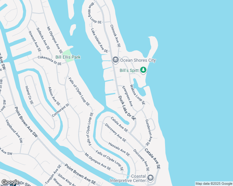 map of restaurants, bars, coffee shops, grocery stores, and more near 743 Kingfisher Court in Ocean Shores