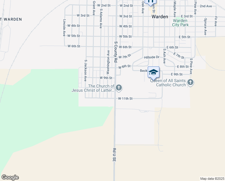map of restaurants, bars, coffee shops, grocery stores, and more near 501 West 10th Street in Warden