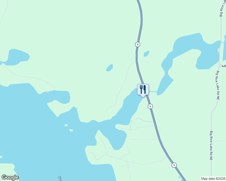 map of restaurants, bars, coffee shops, grocery stores, and more near 6123 Deer Haven Bay Drive Northeast in Remer