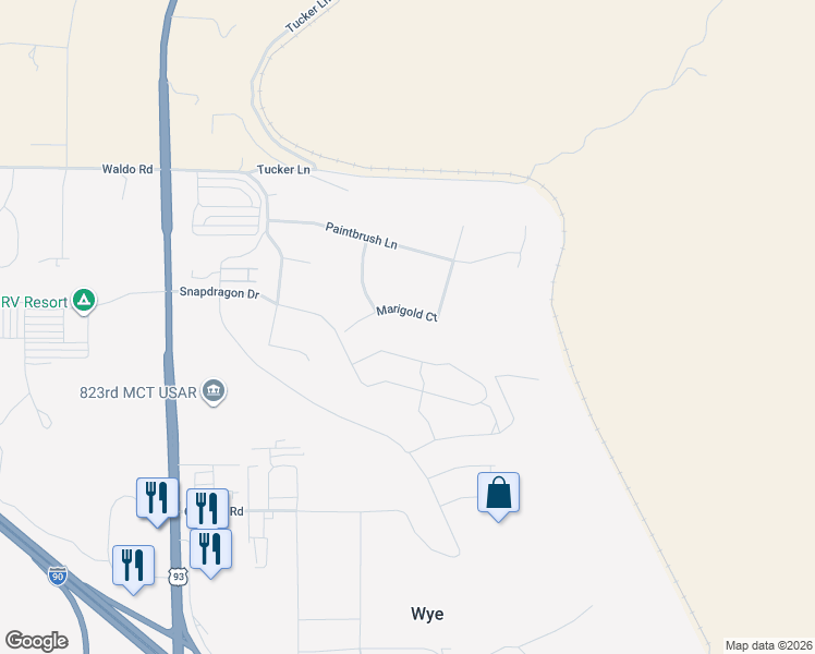 map of restaurants, bars, coffee shops, grocery stores, and more near 8975 Marigold Court in Missoula
