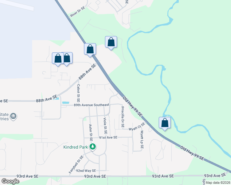 map of restaurants, bars, coffee shops, grocery stores, and more near 8852 Silverspot Drive Southeast in Tumwater
