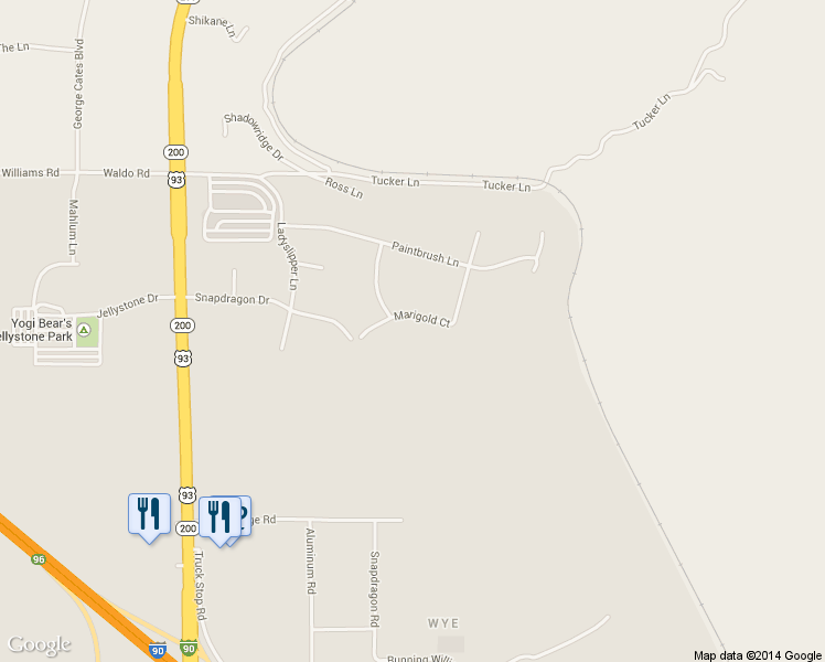 map of restaurants, bars, coffee shops, grocery stores, and more near 8975 Marigold Court in Missoula