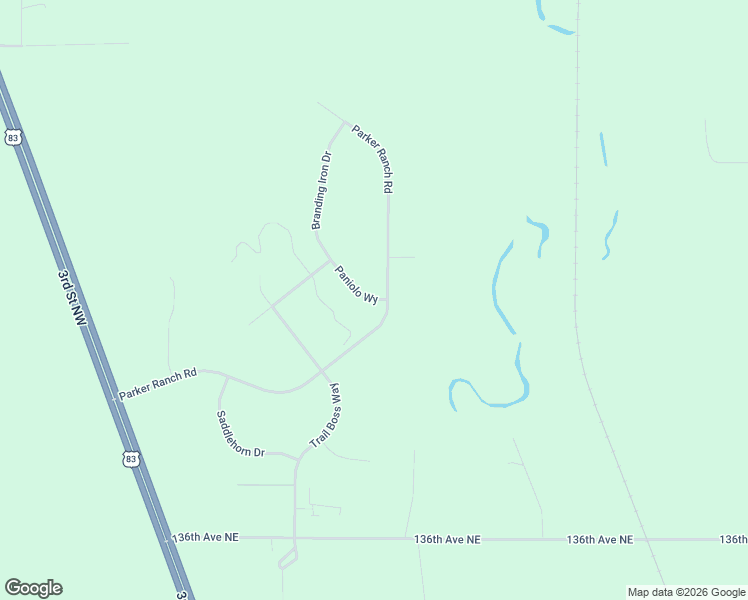 map of restaurants, bars, coffee shops, grocery stores, and more near 14017 Trail Boss Way in Bismarck