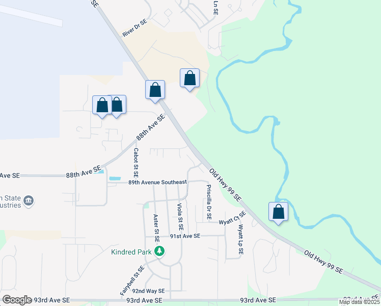 map of restaurants, bars, coffee shops, grocery stores, and more near 8881 Silverspot Drive Southeast in Tumwater