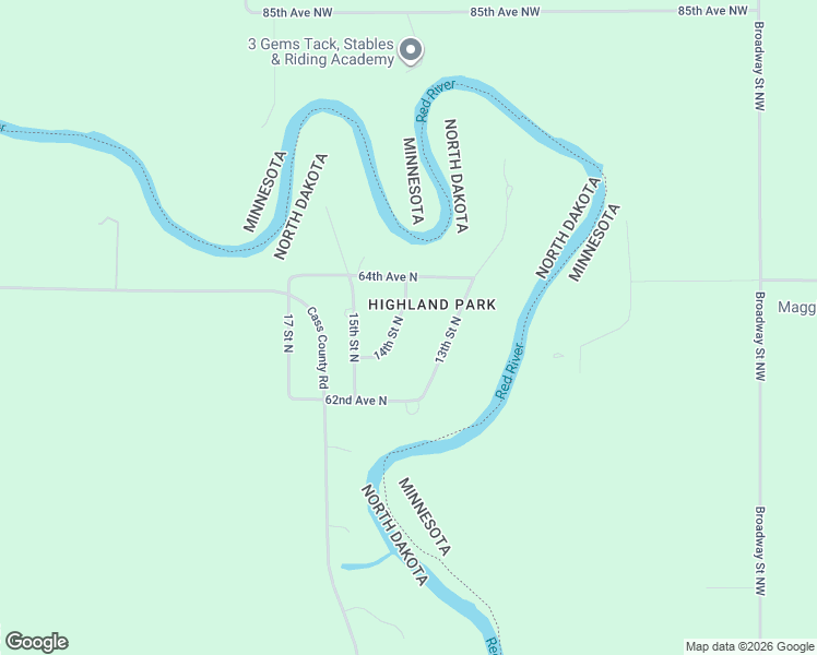 map of restaurants, bars, coffee shops, grocery stores, and more near 6307 14th Street North in Fargo
