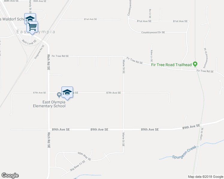 map of restaurants, bars, coffee shops, grocery stores, and more near 4510 87th Avenue Southeast in Olympia