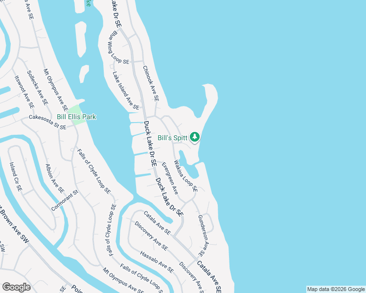 map of restaurants, bars, coffee shops, grocery stores, and more near 733 Penninsula Court Southeast in Ocean Shores