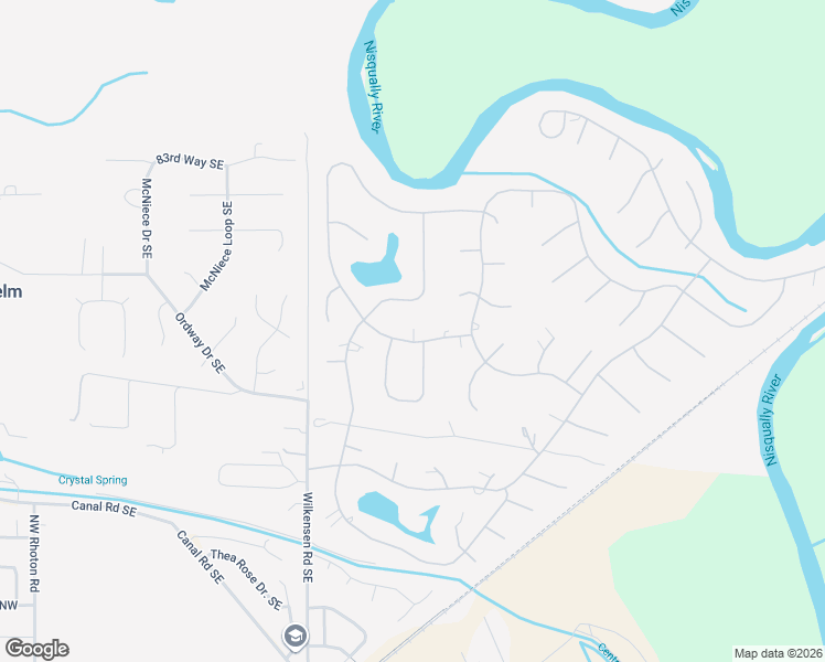 map of restaurants, bars, coffee shops, grocery stores, and more near 8821 Thuja Avenue Southeast in Yelm