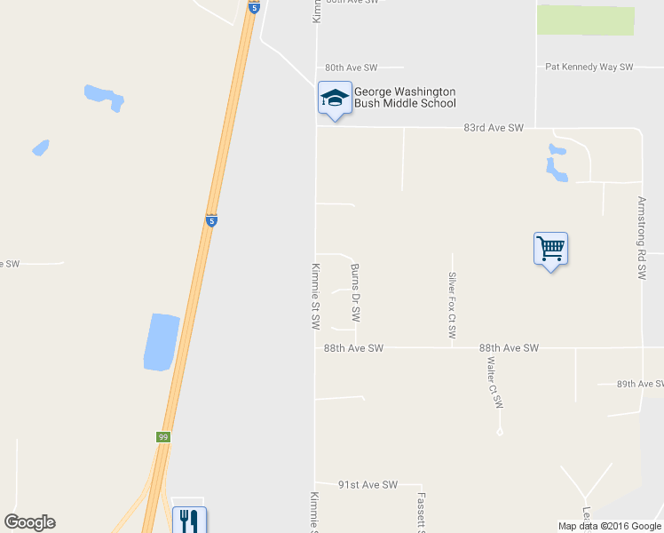 map of restaurants, bars, coffee shops, grocery stores, and more near 2024 86th Court Southwest in Olympia