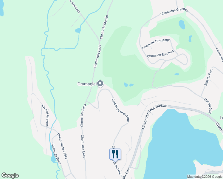 map of restaurants, bars, coffee shops, grocery stores, and more near 54 Chemin du Grand Duc in Capitale-Nationale