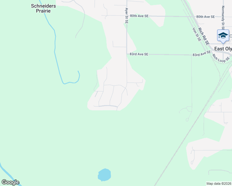 map of restaurants, bars, coffee shops, grocery stores, and more near 8546 Horizon Lane Southeast in Olympia