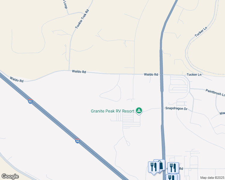 map of restaurants, bars, coffee shops, grocery stores, and more near 10013 Waldo Williams Road in Missoula