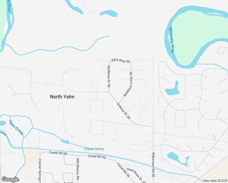map of restaurants, bars, coffee shops, grocery stores, and more near 16125 85th Court Southeast in Yelm