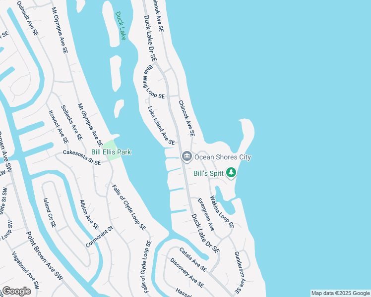 map of restaurants, bars, coffee shops, grocery stores, and more near 700 Duck Lake Drive Southeast in Ocean Shores