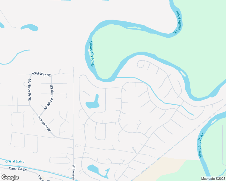 map of restaurants, bars, coffee shops, grocery stores, and more near 8423 Thuja Avenue Southeast in Yelm