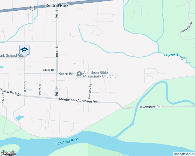 map of restaurants, bars, coffee shops, grocery stores, and more near 7003 Blaine Road in Aberdeen