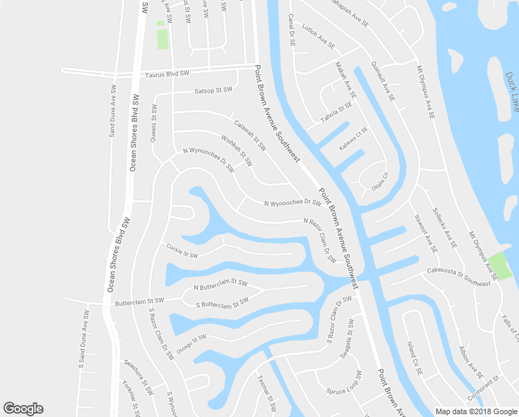 map of restaurants, bars, coffee shops, grocery stores, and more near 187 North Wynoochee Drive Southwest in Ocean Shores