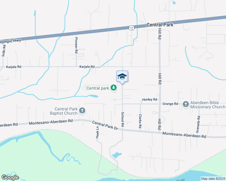 map of restaurants, bars, coffee shops, grocery stores, and more near 601 School Road in Aberdeen