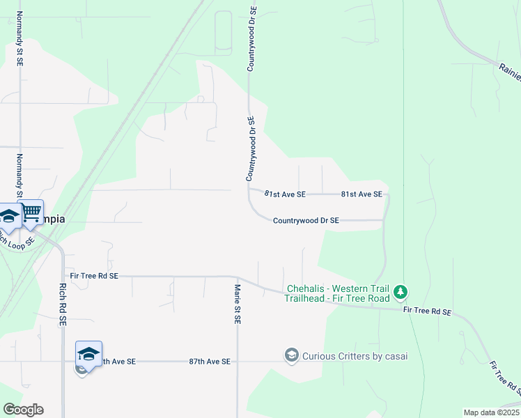map of restaurants, bars, coffee shops, grocery stores, and more near 4736 82nd Avenue Southeast in Olympia