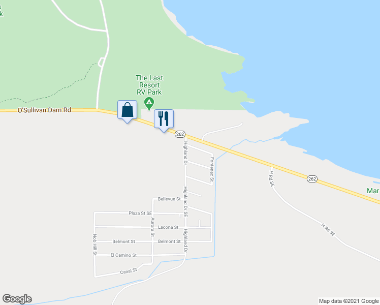 map of restaurants, bars, coffee shops, grocery stores, and more near 7159 Cascadia Avenue in Othello