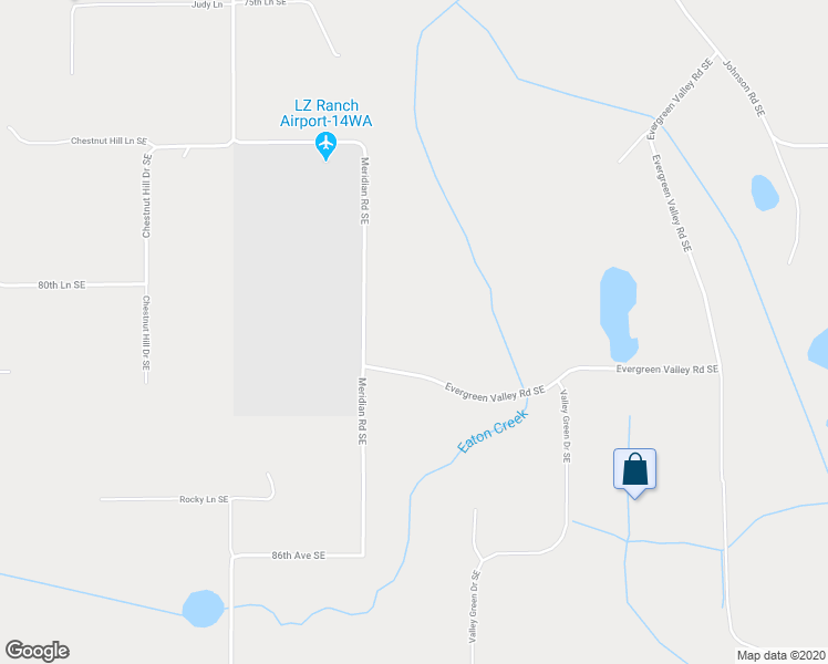 map of restaurants, bars, coffee shops, grocery stores, and more near 8120 Meridian Road Southeast in Olympia