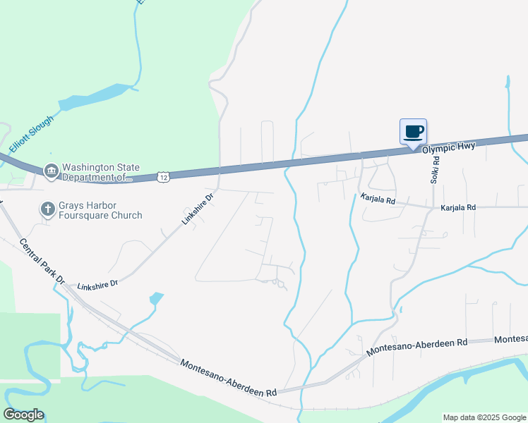 map of restaurants, bars, coffee shops, grocery stores, and more near 1060 Fairway Drive in Aberdeen