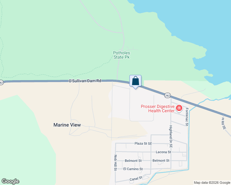 map of restaurants, bars, coffee shops, grocery stores, and more near 7037 Washington 262 in Othello