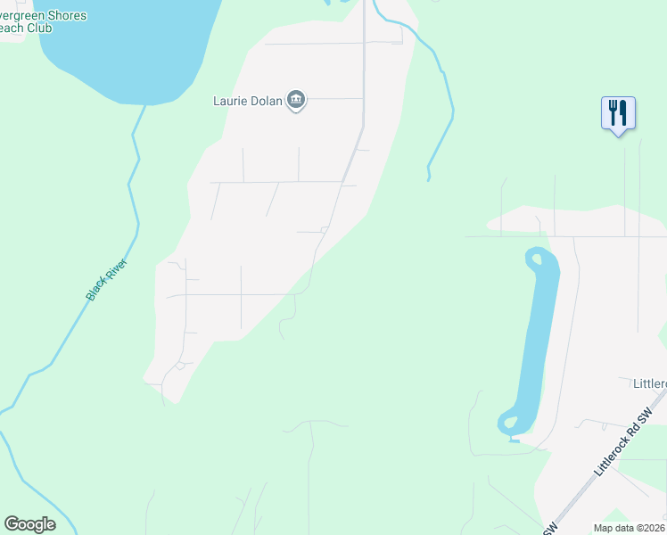 map of restaurants, bars, coffee shops, grocery stores, and more near 8024 Fairview Road Southwest in Olympia