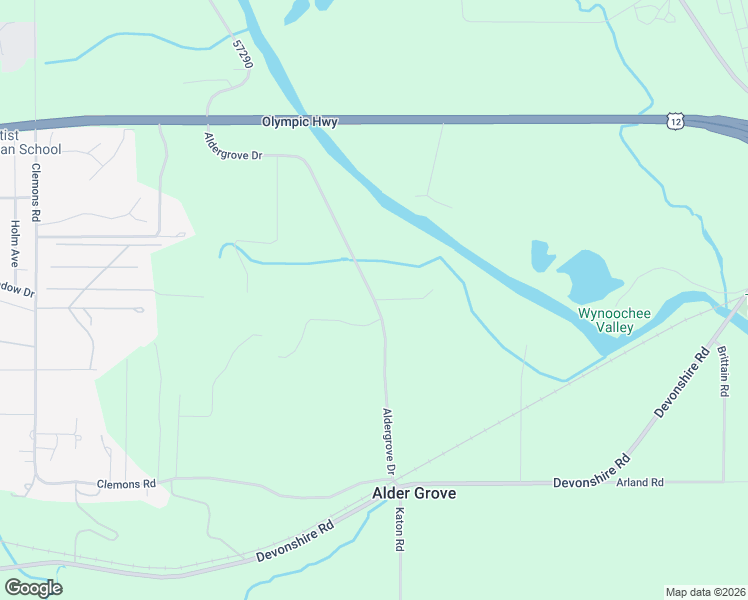 map of restaurants, bars, coffee shops, grocery stores, and more near 65 Aldergrove Drive in Montesano