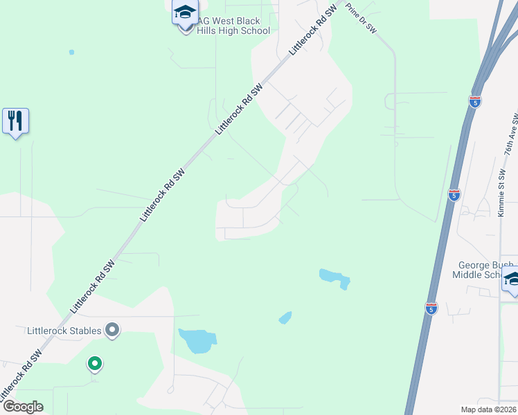 map of restaurants, bars, coffee shops, grocery stores, and more near 2824 77th Avenue Northeast in Olympia