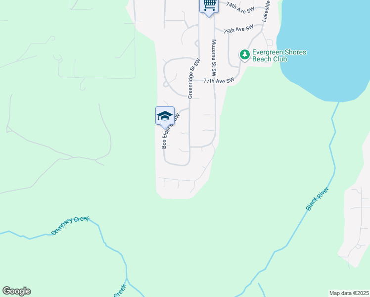map of restaurants, bars, coffee shops, grocery stores, and more near 5326 80th Court Southwest in Olympia