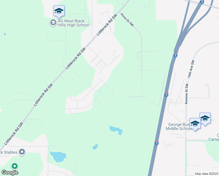 map of restaurants, bars, coffee shops, grocery stores, and more near 7749 Osborn Street Southwest in Olympia