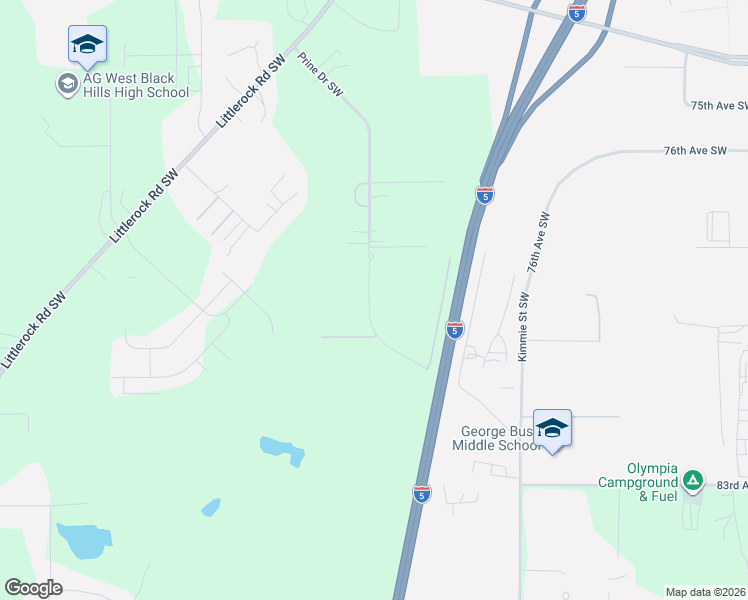map of restaurants, bars, coffee shops, grocery stores, and more near 7706 Prine Drive Southwest in Olympia