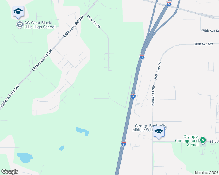 map of restaurants, bars, coffee shops, grocery stores, and more near 7706 Prine Drive Southwest in Olympia