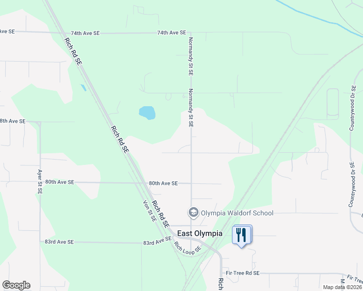 map of restaurants, bars, coffee shops, grocery stores, and more near 3826 79th Avenue Southeast in Olympia