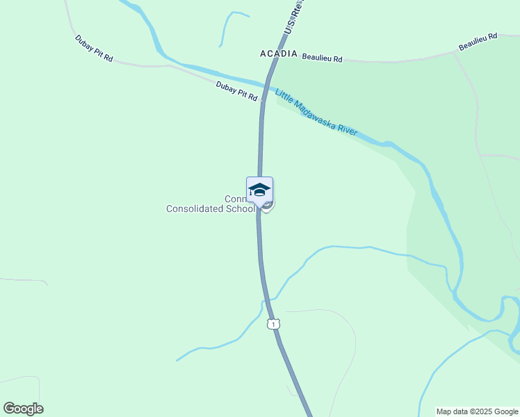 map of restaurants, bars, coffee shops, grocery stores, and more near 1581 Van Buren Road in Caribou