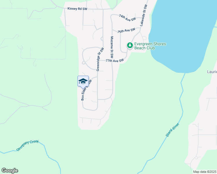 map of restaurants, bars, coffee shops, grocery stores, and more near 7814 Mazama Street Southwest in Olympia