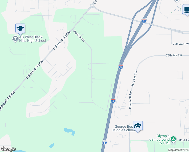map of restaurants, bars, coffee shops, grocery stores, and more near 7740 Prine Drive Southwest in Tumwater