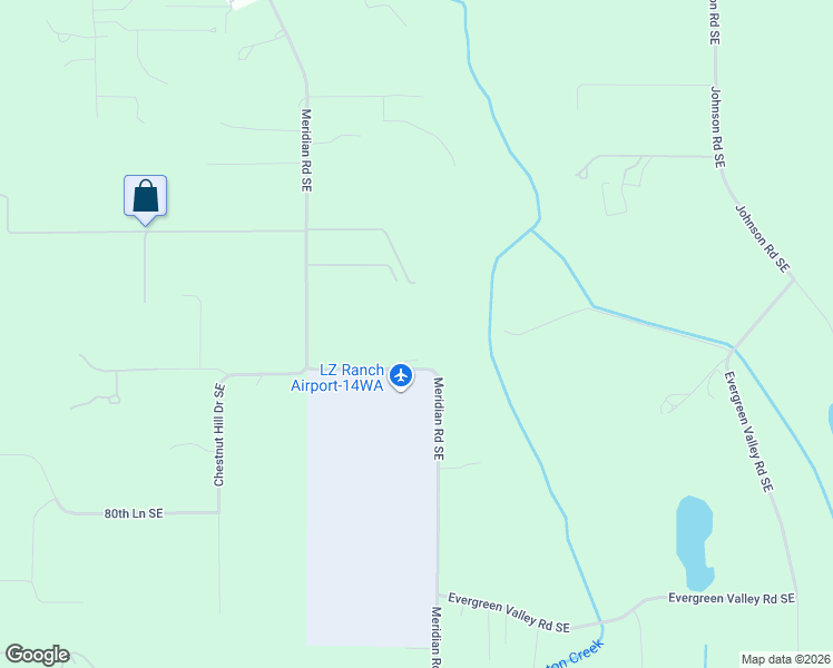 map of restaurants, bars, coffee shops, grocery stores, and more near 7828 Meridian Road Southeast in Olympia