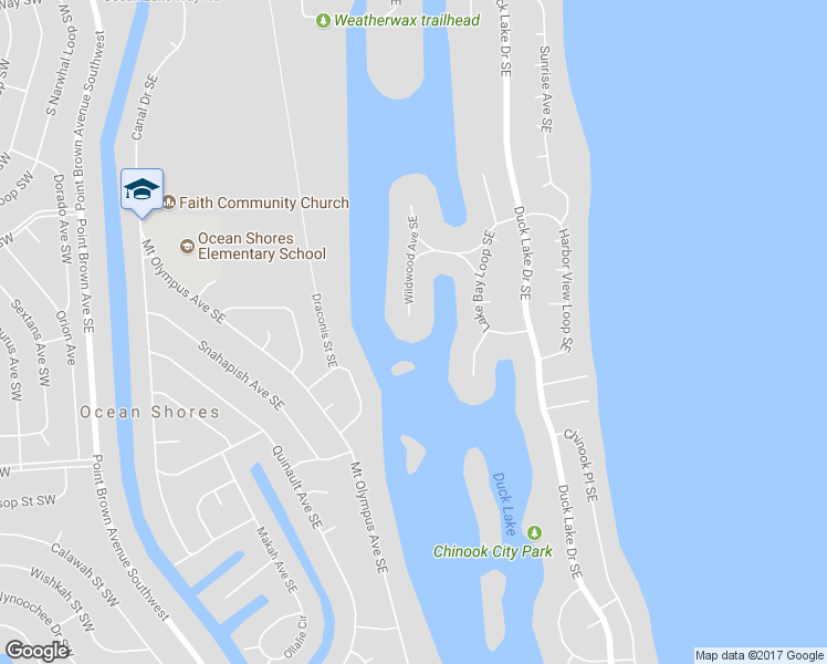 map of restaurants, bars, coffee shops, grocery stores, and more near 360 Wildwood Avenue Southeast in Ocean Shores