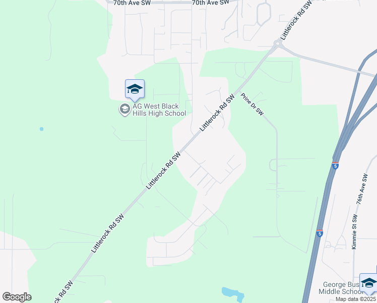 map of restaurants, bars, coffee shops, grocery stores, and more near 7548 Littlerock Road Southwest in Olympia