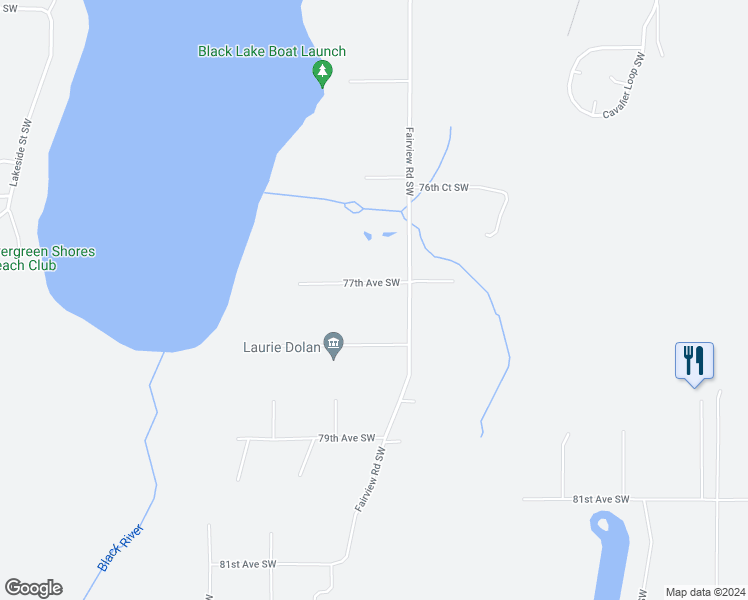 map of restaurants, bars, coffee shops, grocery stores, and more near 4223 77th Avenue Southwest in Olympia