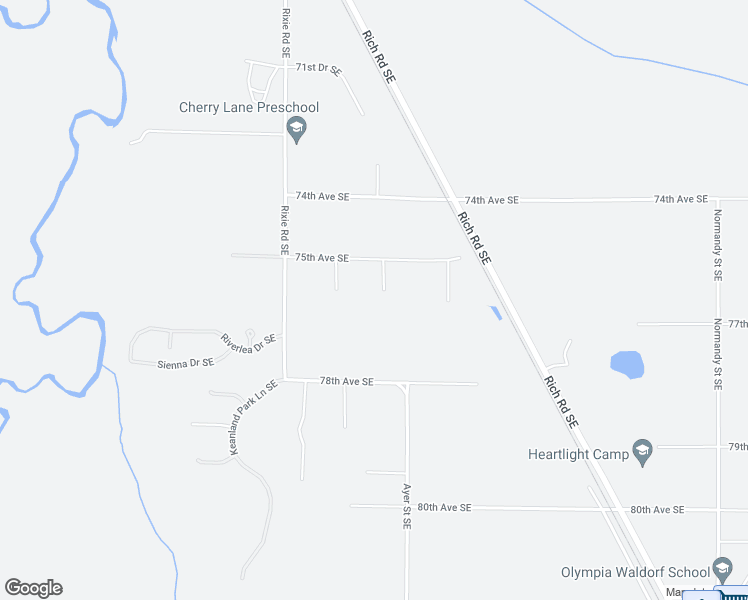 map of restaurants, bars, coffee shops, grocery stores, and more near 7500 Century Court Southeast in Olympia