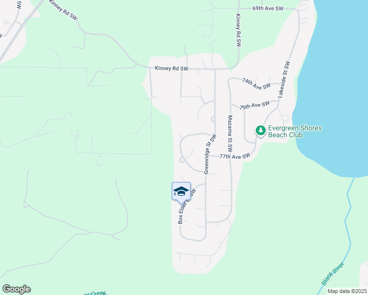 map of restaurants, bars, coffee shops, grocery stores, and more near 7632 Greenridge Loop Southwest in Olympia